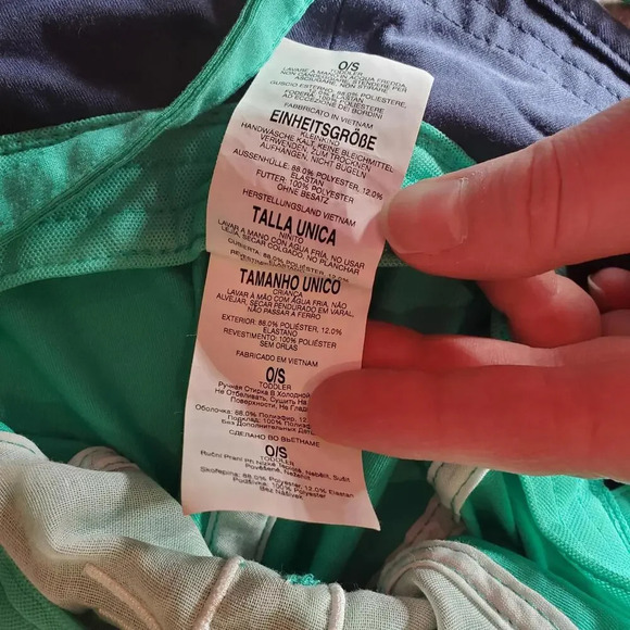 Columbia Youth Toddler O/S Kitty Cat Animal Ears Sun Hat Green EUC - Picture 7 of 14